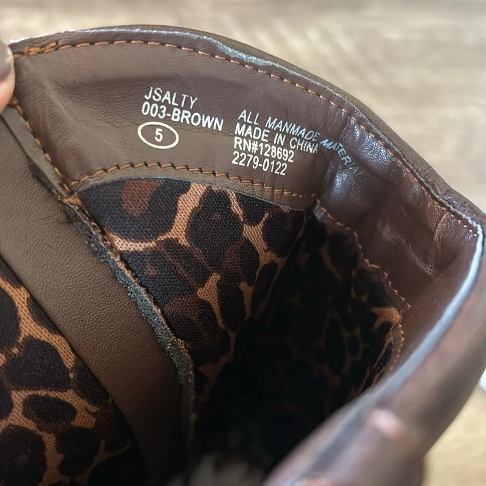 Steve Madden JSalty side zip up cowboy boots size 5